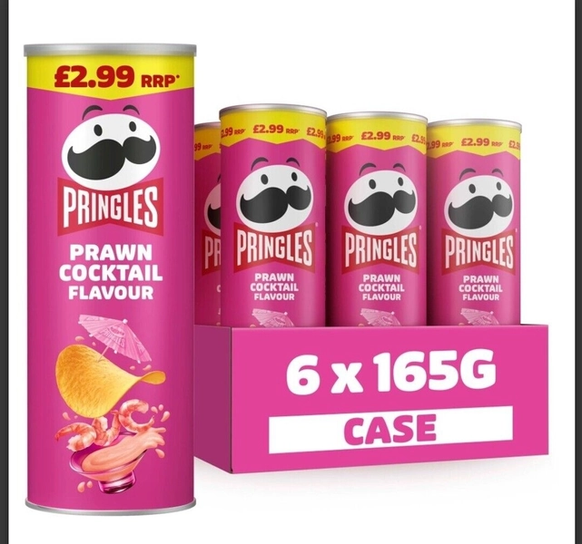 Pringles Prawn Cocktail Sharing Crisps 6 x 165g