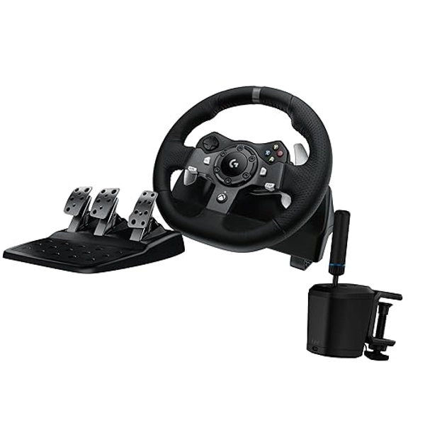 Logitech G920 Driving Force Racing Wheel + RS Shifter & Handbrake Bundle - Xbox X|S/Xbox One/PC - Wheel Kit + PC Shifter/Handbrake Bundle