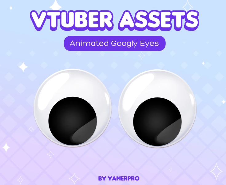 Live2d Animated Silly Googly Eyes for Vtube Studio Vtuber Model | Streaming Twitch Youtube Funny Asset
