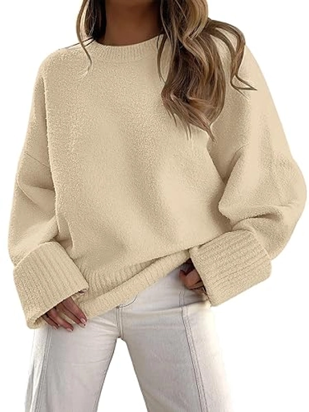 LILLUSORY Women's Oversized Sweaters Fuzzy Chunky Warm Pullover Sweater