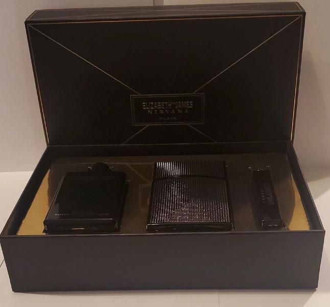 Elizabeth &amp; James Nirvana Black Set- 1.7oz EDP, .34oz Rollerball, 3.4oz Body Oil
