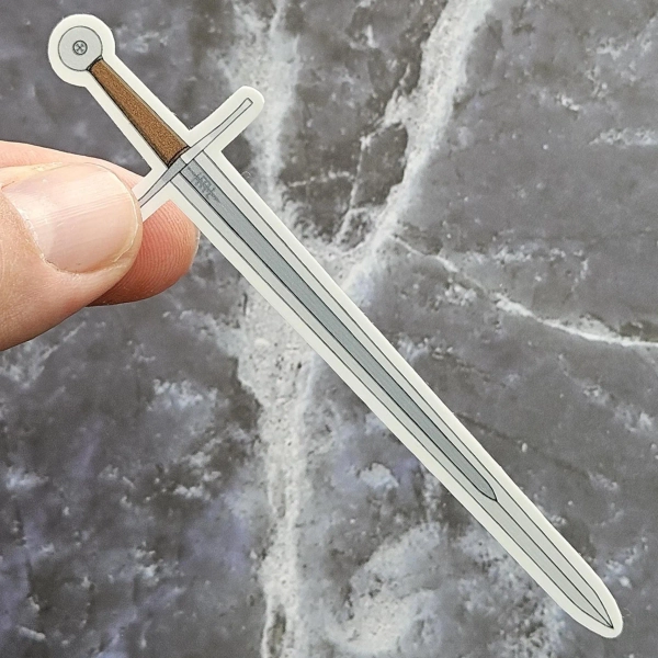 Medieval Sword Sticker, Sword Vinyl Sticker, European Sword, Medieval sticker, HEMA, Medieval Gift for military and history enthusiast