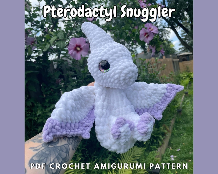 Pterodactyl Snuggler | Dinosaur | PDF Crochet Amigurumi Pattern