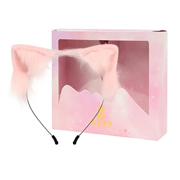 Cat Fox Wolf Ears Cosplay Long Fur Hair Headband Wolf Animal Anime Halloween Cosplay Costume for Girls