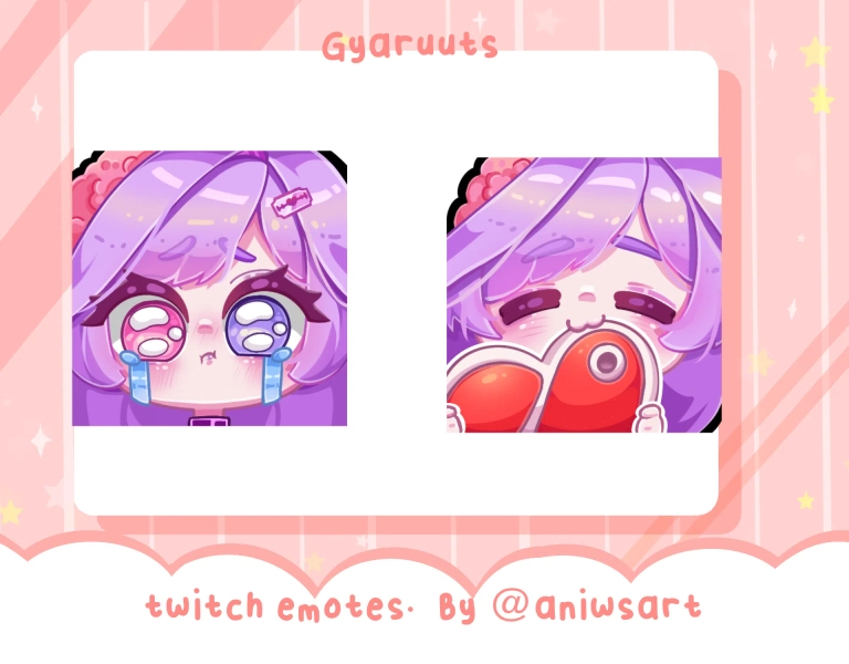 Custom twitch emotes by Ani (@aniwsart)