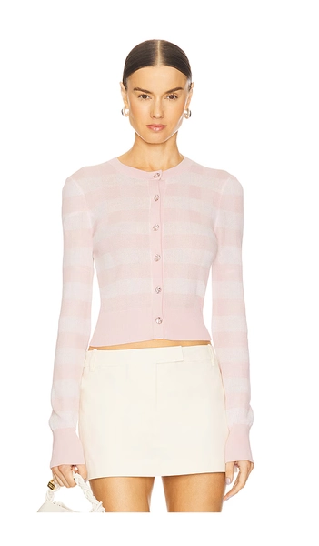 Gingham Knit Cardigan