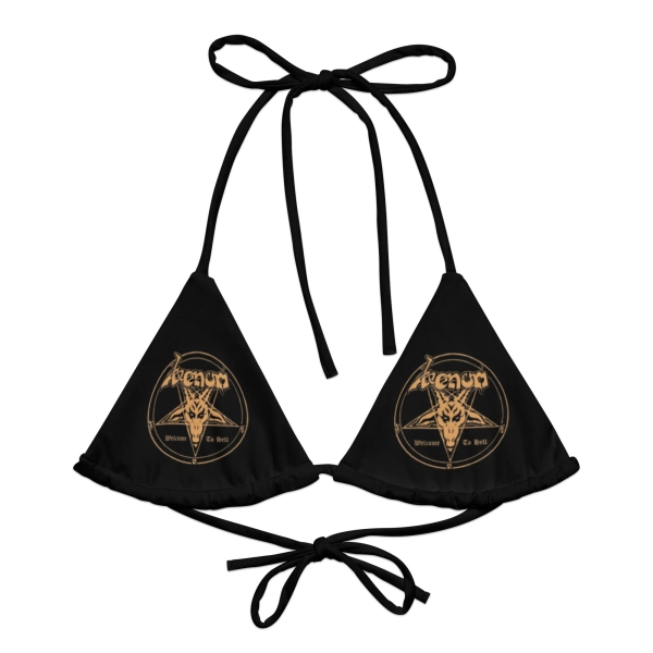 Welcome to Hell Bikini Top Goth Bikini Rock and Roll Bikini Heavy Metal Fashion Womens Fashion Punk Bikini Punk Fashion Western