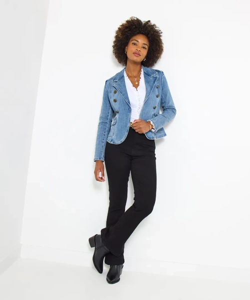 Christina Stretch Denim Blazer