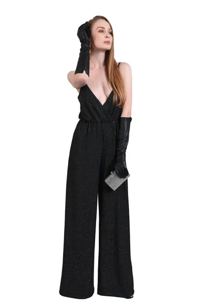 SALOPETA NEAGRA ELEGANTA DIN LUREX