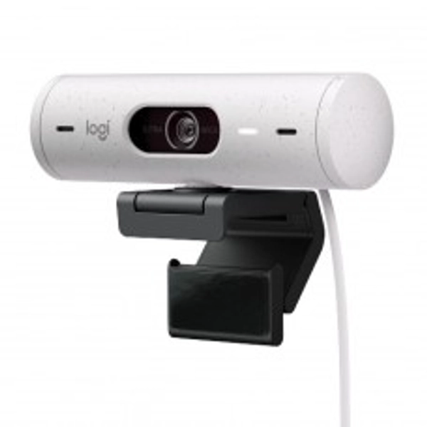 Webcam Logitech Brio 500, Full HD 1080P, 30 FPS, USB-C, Branco, 960-001426