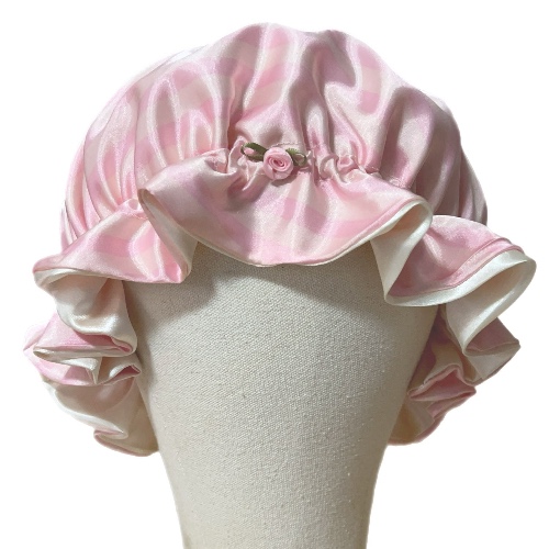 pink striped bonnet | Default Title