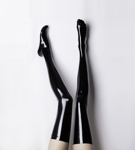 LATEX SHOP STOCKINGS ( 100% natural rubber ) fit anatomical form long
