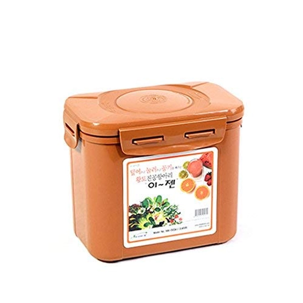 E-Jen Hoogwaardige kimchi, zuurkoolbak probiotische fermentatie met inwendig vacuΓΌmdeksel (aardewerk bruin, 1,7 liter)