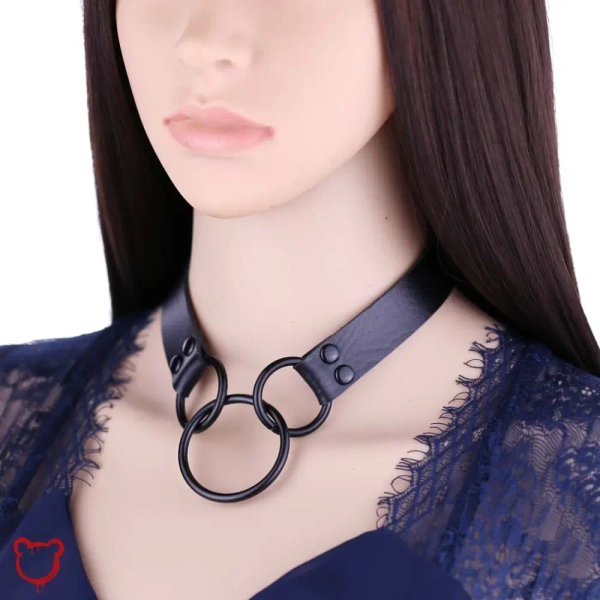 Black Leather Goth Choker