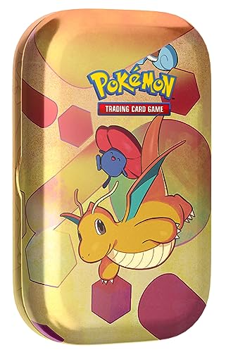 Pokémon TCG: Scarlet & Violet—151 Mini Tin – Dragonite (2 Booster Packs, 1 Coin & 1 Art Card) - Scarlet & Violet 151 - Dragonite