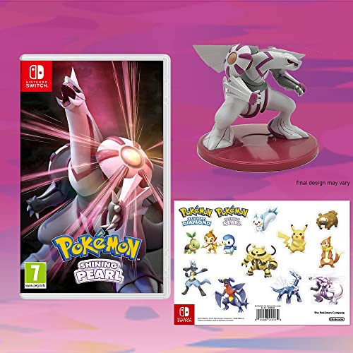 Pokemon Shining Pearl (Nintendo Switch) + Palkia Figurine + Sticker Sheet