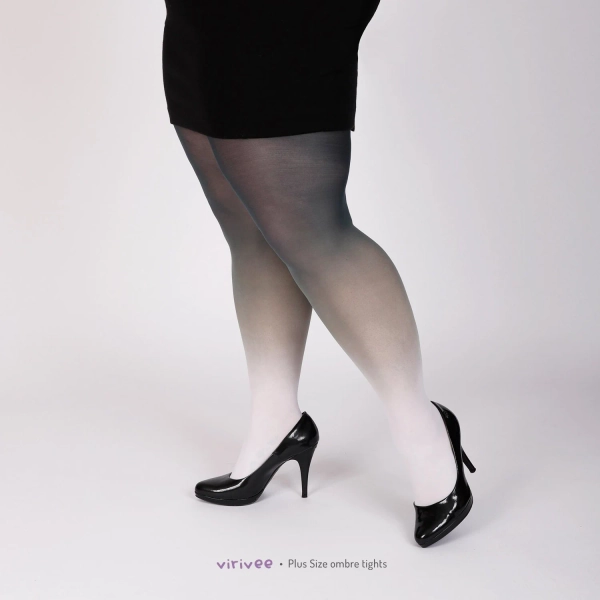 White black semi-opaqu tights 