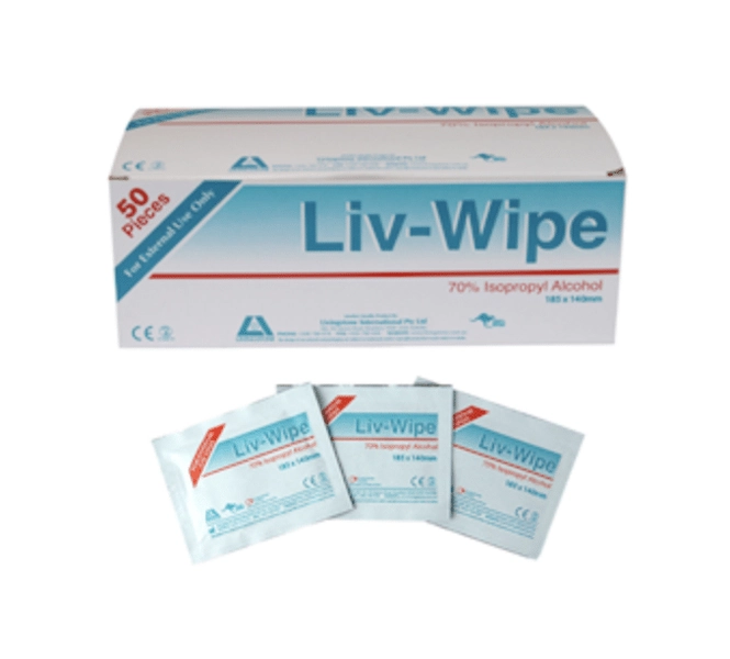 Liv-Wipe – Antibacterial Alcohol Wipe | N & W Livestock