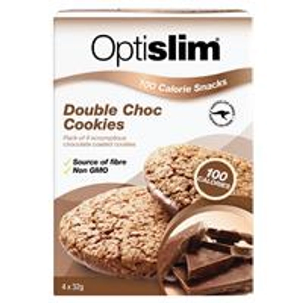 Optislim 100 Calorie Snack Double Choc 4 Cookies
