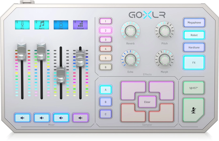 TC Helicon GoXLR-WH Broadcaster Platform with 4-Channel Mixer