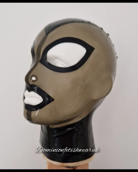 Female Two Tone Latex Rubber Hood Fetish Mask Black Smoke Transparent Handmade Uk Big Eyes - Etsy UK