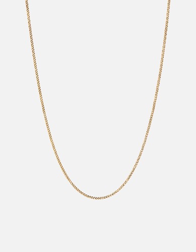 2mm Cuban Chain Necklace, Gold | Polished Gold Vermeil / 22 in.
