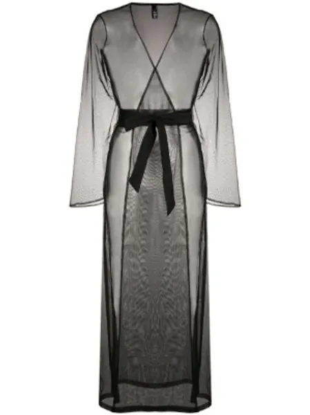Maison Close Madame Rêve Sheer Belted Robe