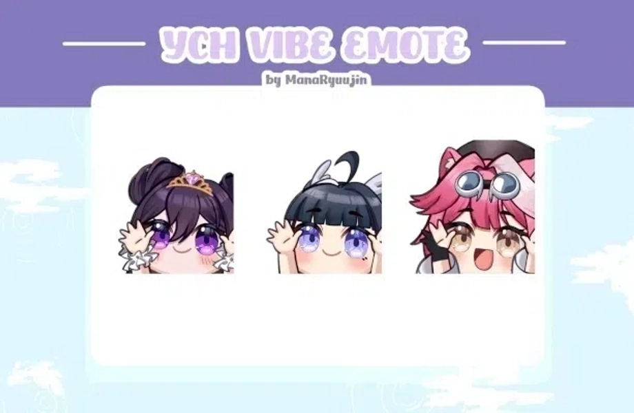 YCH Vibe Animated Emote by Mana Ryuujin (@manaryuujin)