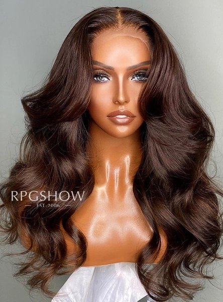 Body Wave Chocolate Brown Lace Front Wig - WigzbyCharise014