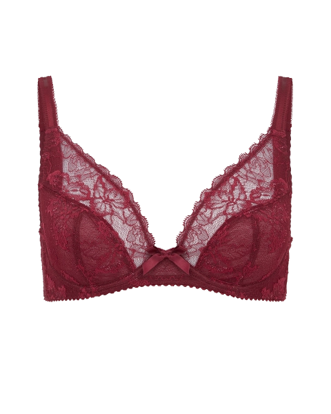 Leni Plunge Underwired Bra in Red | By Agent Provocateur