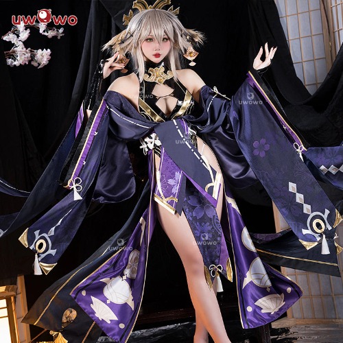 【Pre-sale】Uwowo×DISHWASHER1910 Genshin Impact Fanart Yae Miko Alter Kimono Style Cosplay Costume | XL