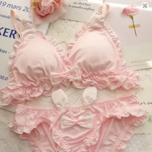 Kawaii pink bunny lingerie 