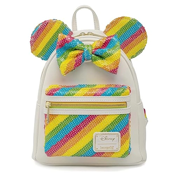 Loungefly Disney Sequin Rainbow Minnie Mini Backpack
