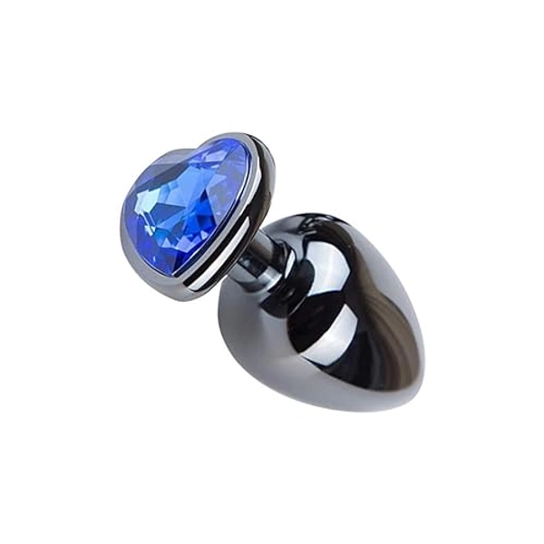 Romi Heart Shaped Stainless Steel Anal Butt Plugs Anal Trainer Sex Toys, Personal Massager for Unisex Masturbation