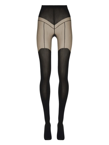 Wolford garter belt-jacquard tights | XS