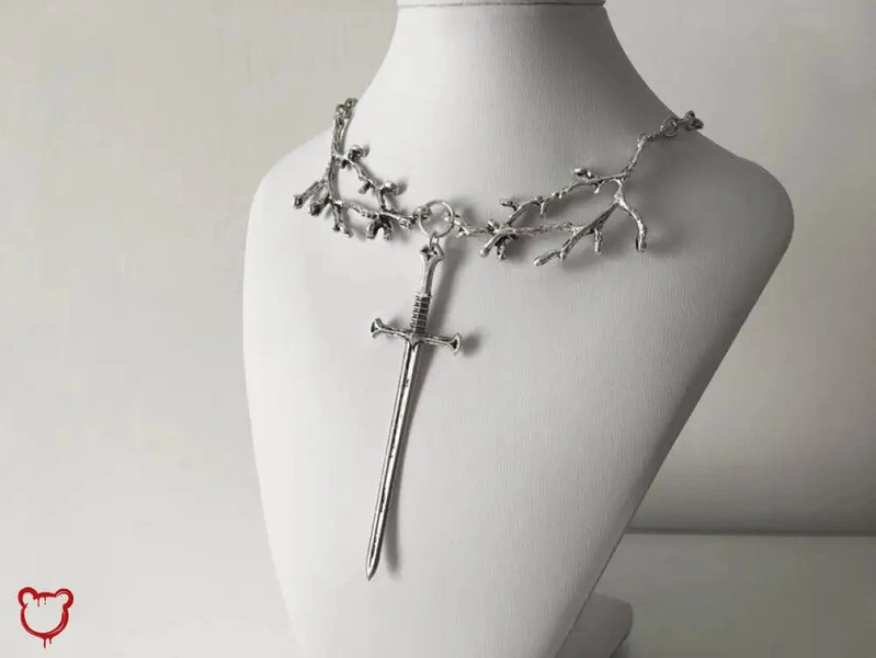 Viking Chain Sword Pendant Necklace