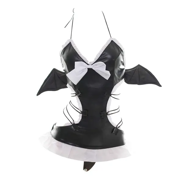 YOMORIO Anime Devil Cosplay Lingerie Set Sexy Costume Fancy Dress with Bat Wings