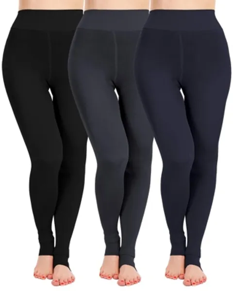 ATHVOTAR Fleece Lined Winter Warm Leggings for Women Thick Thermal Velvet Tights