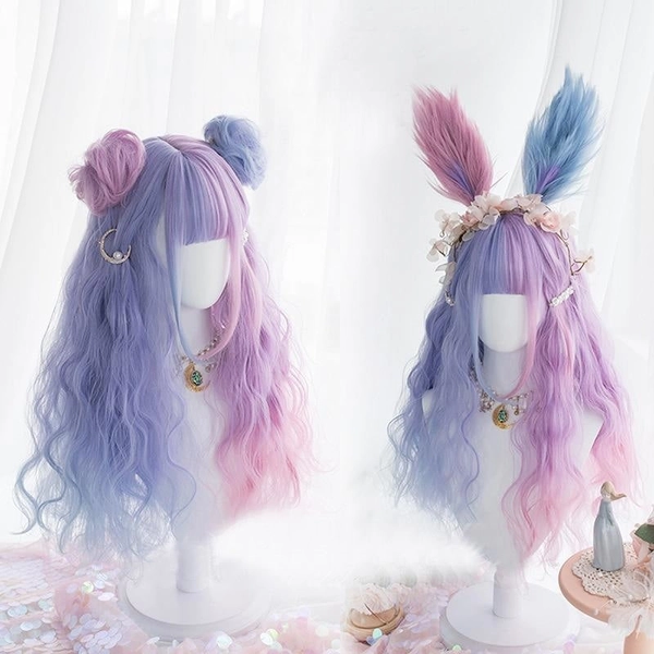 Purple Bunny Ear Cosplay Wig