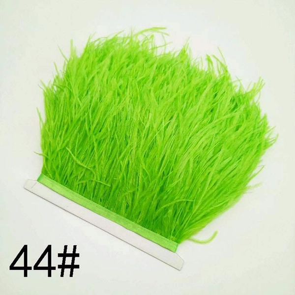 1 Meter Ostrich Feather Trimmings Trim Fringe Cloth Clothing Bag Costume UK