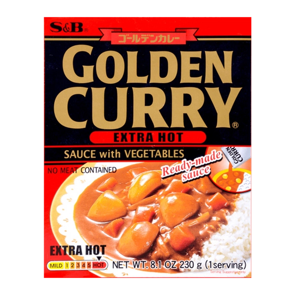 Golden Curry Ready-Made Sauce with Vegetables Extra Hot 8.1oz(230g)
