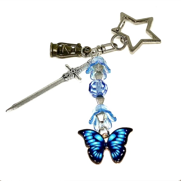 Lies of P Inspired Keychain: Blue Butterfly, Sword, and Gemini Lantern