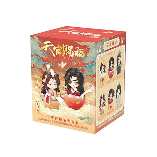RZAHUAHU Heaven Official Blessing Hua Cheng Xie Lian Chibi Figure Holiday Edition Blind Box Anime Gift (Single (randomized)) - Single (Randomized)