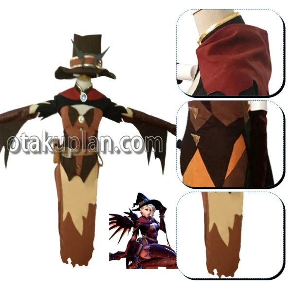 Overwatch Mercy Witch Skin Helloween Cosplay Costume
