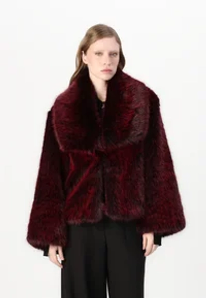 GIACCONE SINTETICO - Winter jacket - nero/rosso pompeiano