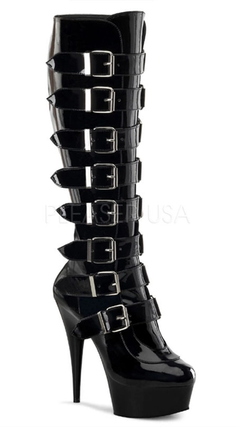 6 Inch Buckled Pf Knee Bt, Side Zip