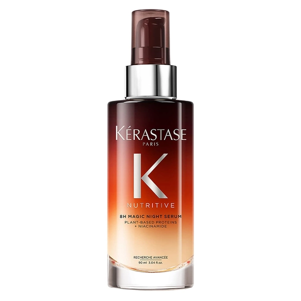 KÉRASTASE 8H Magic Night Serum | Hidrata Profundamente, Protege el Cabello de la Fricción y Proporciona Brillo, Suavidad y Manejabilidad | Con Proteínas de origen vegetal y Niacinamida | 90ml