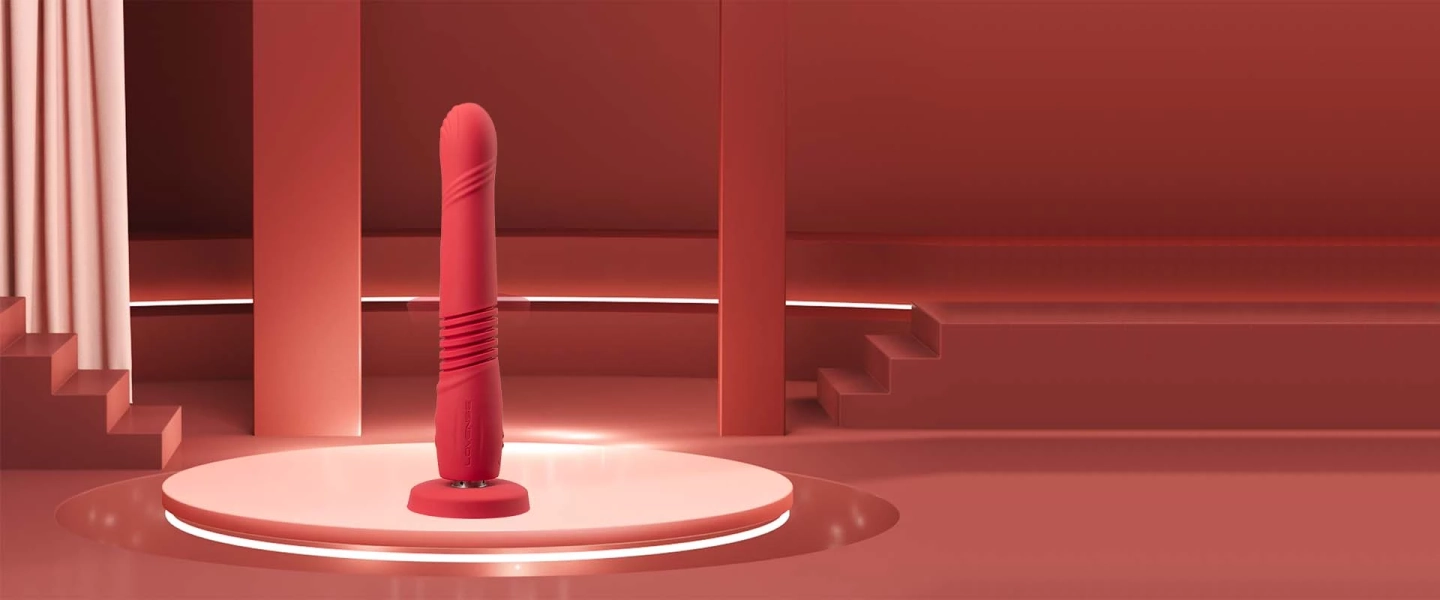Lovense Gravity: Remote control vibrating & realistic thrusting dildo!