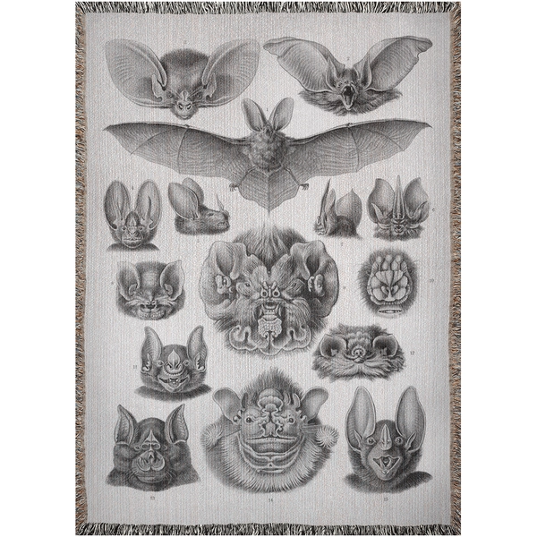 Vampire Bats Woven Throw Blanket