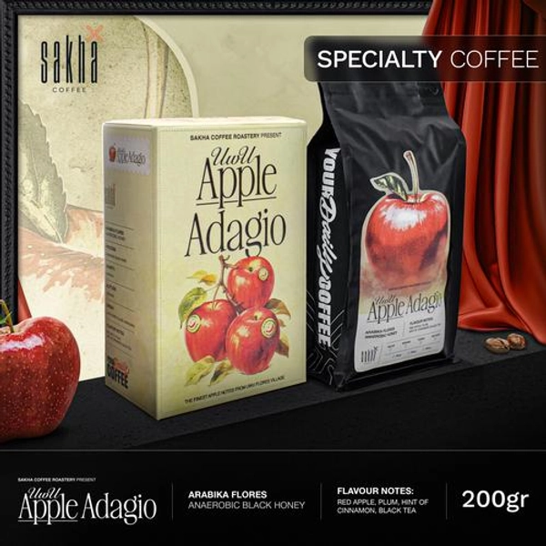 UwU Apple Adagio Arabica Coffee Beans - 500gr from Sakha Coffee Roastery | Tokopedia